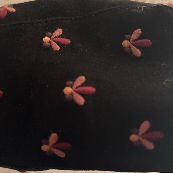 Sam Edelman Black Loafers with Pink Embroidery - Picture 4 of 4